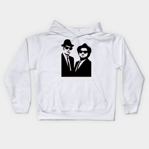 Blues Brothers Kids Hoodie by OtakuPapercraft